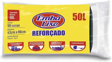 Embalixo Saco Lixo Profissional Reforçado 50Litros
