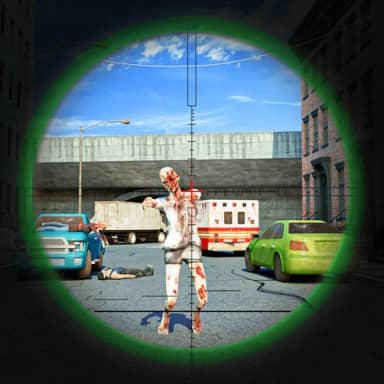 Jogo de tiro offline de atirador de zumbis real