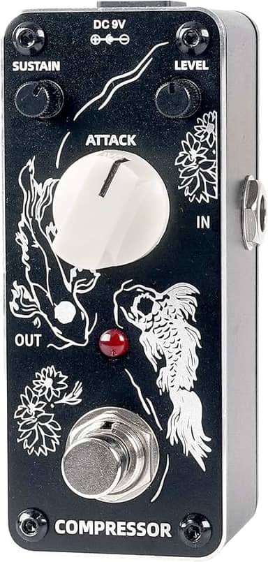 Sondery Pedal Compressor Para Guitarra Elétrica E Baixo, Mini Pedal De Compressão True Bypass, Controles Por Nível De Sustentação E Anexo, Série Art Design