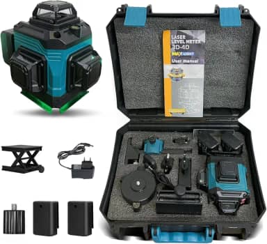 Nivel a Laser Nivel Trena Laser Profissional 4D de 16 Linhas Nível a Leser Ferramentas de Medição Baterias Recarregáveis 1500mAh