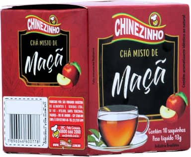 Chinezinho Chá De Maçã Para Infusão 13 Gramas Com 10 Saquinhos