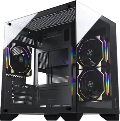 Gabinete Gamer Clarity Preto Lateral Vidro Fortrek