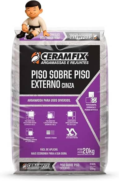 Argamassa Piso sobre Piso Externa Cinza 20Kg