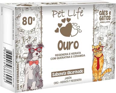 Sabonete Ouro Pet Life Cães e Gatos 80 g