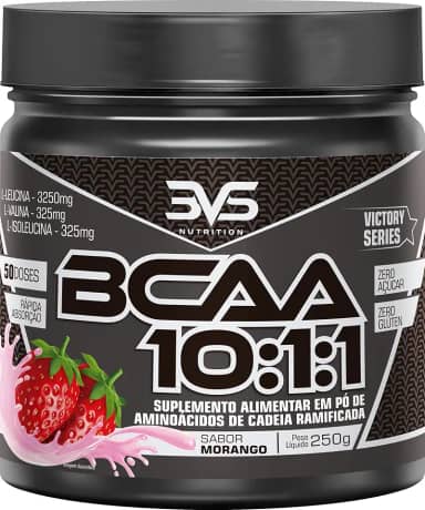 3VS Nutrition BCAA 10:1:1 250g - Sabor gourmet Morango