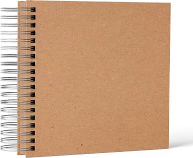 Caderno Scrapbook - Kraft - 20 Folhas - 20x20cm - Bege - Sem Pauta - Folhas Grossas - Album de Fotos - Album de fotos artesanal - Scrapbook colagem de fotos - scrapbook para presente