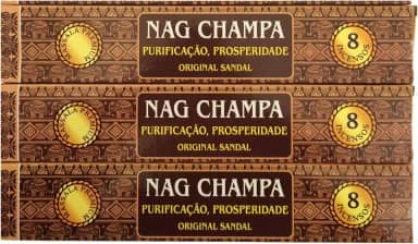 Incenso Massala Nag Champa Shakunthala Original Sandal - Purificação e Prosperidade Cx.3un.8v.