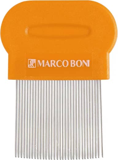 Pente Fino com Dentes em Aço Inox, 1222, Marco Boni, Laranja, 1 unidade