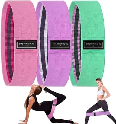 Kit 3 Faixas Elásticas de Exercício – 3 Intensidades para Treino Funcional, Alongamento, Crossfit e Musculação