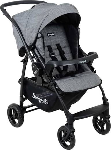 Carrinho de Bebê Burigotto RIO 22 Reversível Até 22kg Cinza Mesclado