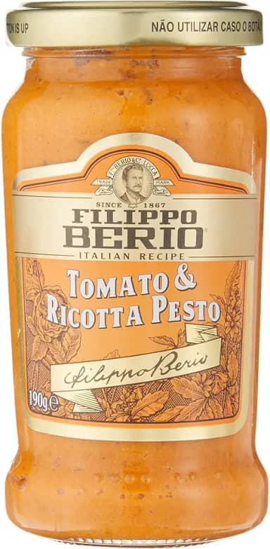 Molho Pesto de Tomate com Ricotta Filippo Berio 190g