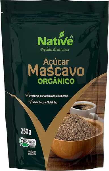 Açúcar Mascavo Orgânico, Native, 250 g