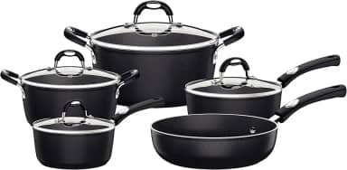 Jogo Panela Alumínio 5 peças Monaco Indução Preto Tramontina
