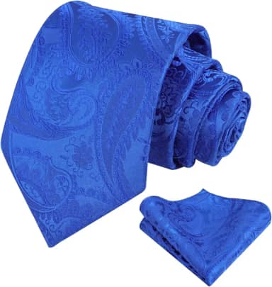 Conjunto de gravata floral casual com gravata Paisley