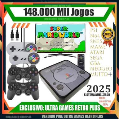 TOYUTOYI Video Game Retro Premium + 114 Mil Jogos + 4 Controles + Atualizado