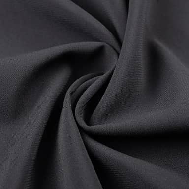 Byitre Tecido de chiffon elástico por 1 jarda - 150 cm de largura, 97% poliéster, 3% elastano, material macio e respirável para vestidos, casacos, camisas, artesanato DIY e acessórios de moda (preto)