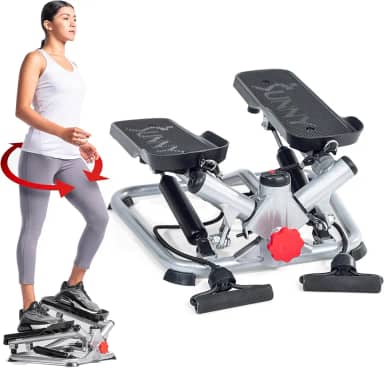 Sunny Health & Fitness Stepper Machine com faixas de resistência