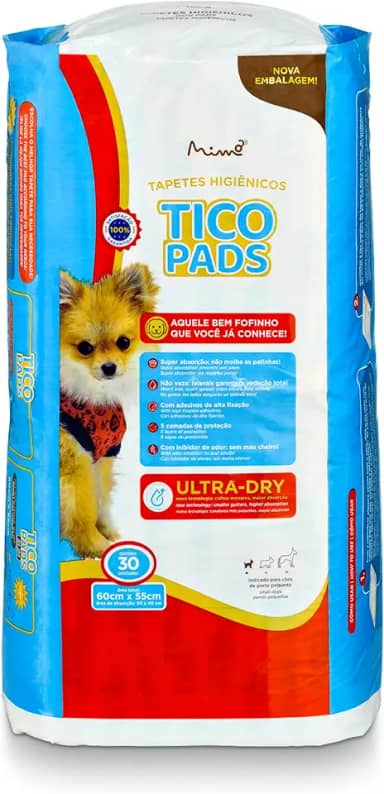 Tapete Higiênico Tico Pads 30 Unidades