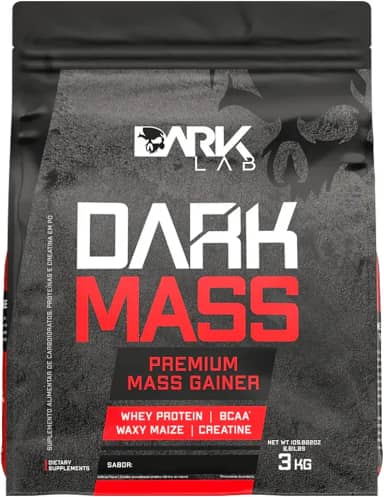 Hipercalórico Dark Mass Dark Lab, 3kg, Torta de Limão, Ganho de Massa