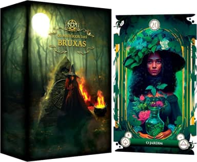 Baralho Cigano Tarot Oráculo dos Mistérios das Bruxas com Revista Exclusiva- Luxo