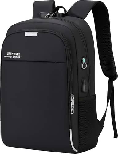 Mochila Executiva Unissex para Notebook até 15.6” - com Entrada USB e Passa-fio para fone – Ideal para Faculdade, Trabalho e Viagens – Antifurto, Reforçada e Confortável - Masculina e Feminina