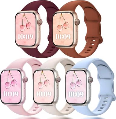 Pulseira para Apple Watch 38mm 40mm 41mm 42mm 44mm 45mm 46mm 49mm, para iWatch Series 11 10 9 8 7 6 5 4 3 2 1 SE Ultra, pulseira esportiva de silicone à prova d'água para homens e mulheres