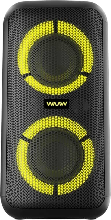 WAAW by ALOK Caixa de Som INFINITE 200 Bluetooth, Tipo Torre, 4 Alto-Falantes com LED's Dinâmicos, TWS, 160W RMS
