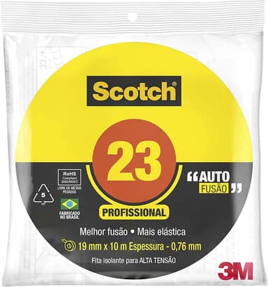 Scotch, 3M, Fita de Autofusão, 23, 19mm x 10m
