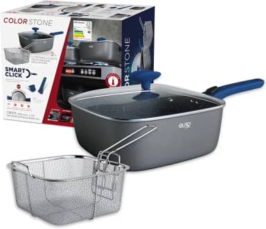 Euro Home - Cj De Panela e Fritadeira Multifuncional Smart Click - 24cm - 4 l