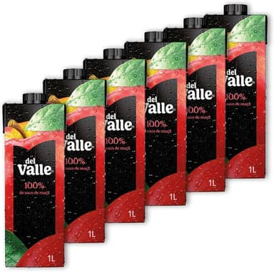 Pack de DEL VALLE 100% MAÇÃ 1L 6 unidades