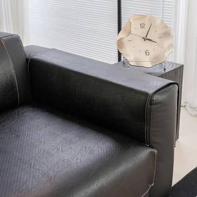 Capa protetora impermeável para sofá, poltrona, encosto reclinável, couro sintético (preto, 50 x 70 cm/20 x 27)