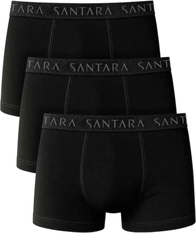 Kit com 3 Cuecas Boxer Masculina Algodão Egípcio Santara