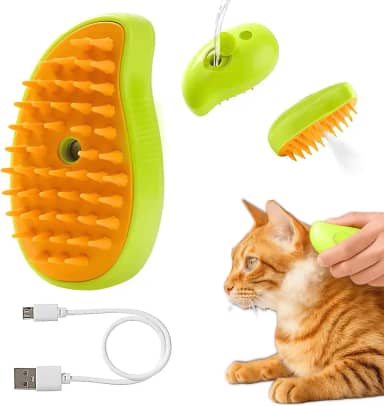 Escova Pet 3 em 1 Autolimpante Premium para Cães e Gatos – Remove Pelos, Massageia, Desembaraça Nós e Facilita a Higiene Diária com Conforto e Eficiência