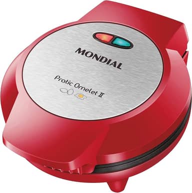 MONDIAL Omeleteira Pratic Omelet II, Vermelho/Inox, 800W, 220V - OM-04-RI