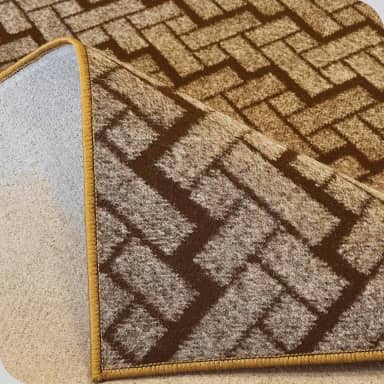 Tapete Para Sala Quarto Marrom 1,00 X 1,50m Pequeno Feltro Macio