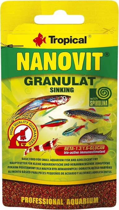 Tropical Ração Para Peixes Nanovit Granulat 10G Para Peixes