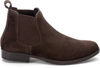 Bota Chelsea Feminina em Couro Camurça Polo North com Elastico Moderna