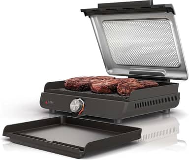 Ninja Sizzle Smokeless Indoor Grill 127V – Sem Fumaça, Antiaderente, Até 260°C, Fácil de Limpar.