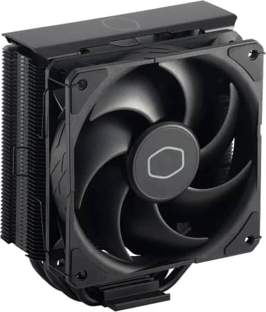 Cooler Master Hyper 212 Black CPU Air Cooler, SickleFlow 120 Edge PWM Fan, Tampa superior de alumínio, 4 tubos de calor de cobre, 152 mm de altura, AMD Ryzen AM5|AM4, Intel LGA 1851|1700|1200 Brackets