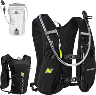 N NEVO RHINO Colete De Hidratação Para Corrida Feminino, Mochila Com Aquático 5L, Pequena E Leve, Mini Feminino Caminhadas, Trilhas, Maratonas (Pacote Bolsa Água 1,5L)