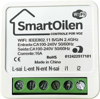 Mini Interruptor Inteligente Wi-Fi 16A – Compatível com Alexa e Google Home – SmartOilen