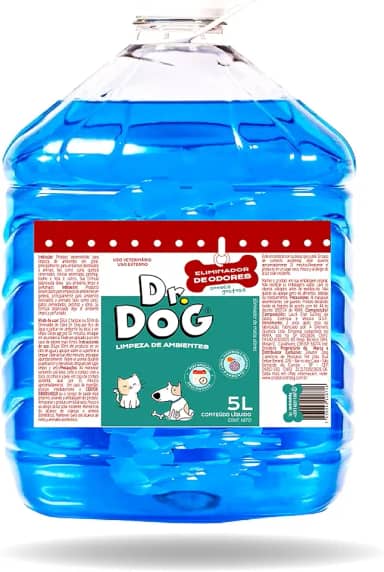 Elimina Odores PET Dr. Dog 5 litros – Antibac Concentrado - Limpeza Segura para Quintal, Garagem, Clínicas e Caixa de Areia - Aroma Suave Bamboo OU Capim Limão (Bamboo, suave e delicado)