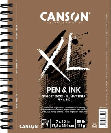 Papel Canson XL série Pen & Ink, branco, 17,8 x 25,4 cm