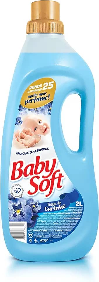 Amaciante Toque Carinho, Baby Soft, Azul, 2 L