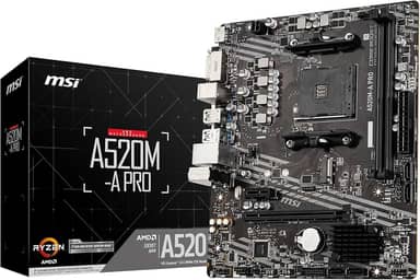 Placa Mãe MSI A520M-A PRO (AM4/2xDDR4/HDMI/DVI-D/M.2/USB 3.2)