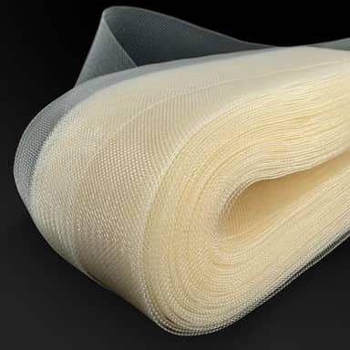 TopTrimming 50 jardas 7,6 cm Trança de crina de cavalo rígida (marfim) barbatanas de poliéster para costurar vestidos de noiva, vestidos de dança e acessórios