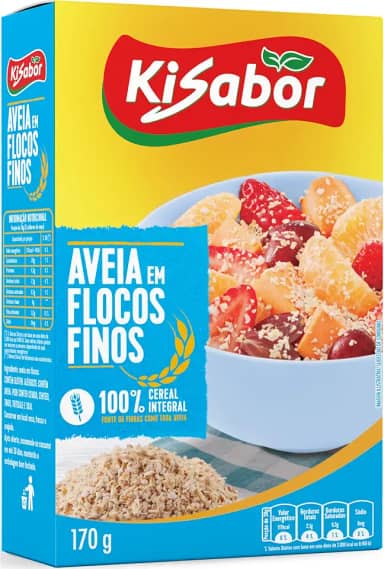 KiSabor Avêia Em Flocos Finos Kisabor 170 Gramas