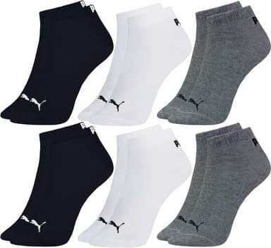 Kit 6 Pares Meia Puma Cano Curto Soquete Academia Everyday Esportiva Masculino Adulto Original