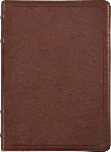 Bíblia ACF com referências cruzadas e palavras de Jesus em azul, Couro-soft mogno, Letra grande, Leitura Perfeita