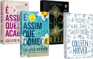 Kit 4 Livros Colleen Hoover - É Assim que Acaba + É assim que começa + Verity + Todas as suas (im)perfeições - 4 Volumes